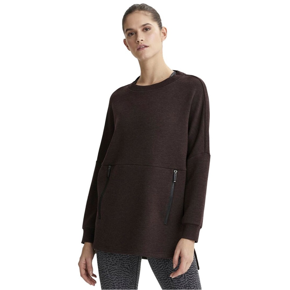Varley Bayliss Sweatshirt | Size XS | Dark Burgundy/Brown hue